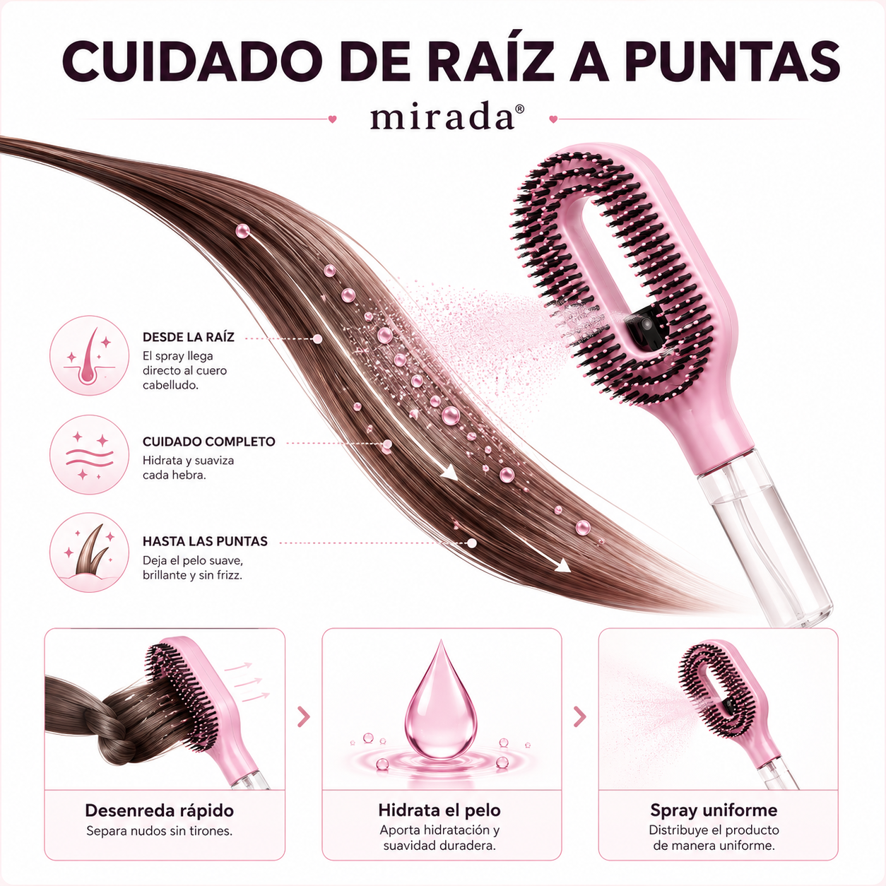 Mirada®-Peine con Spray (2en1)